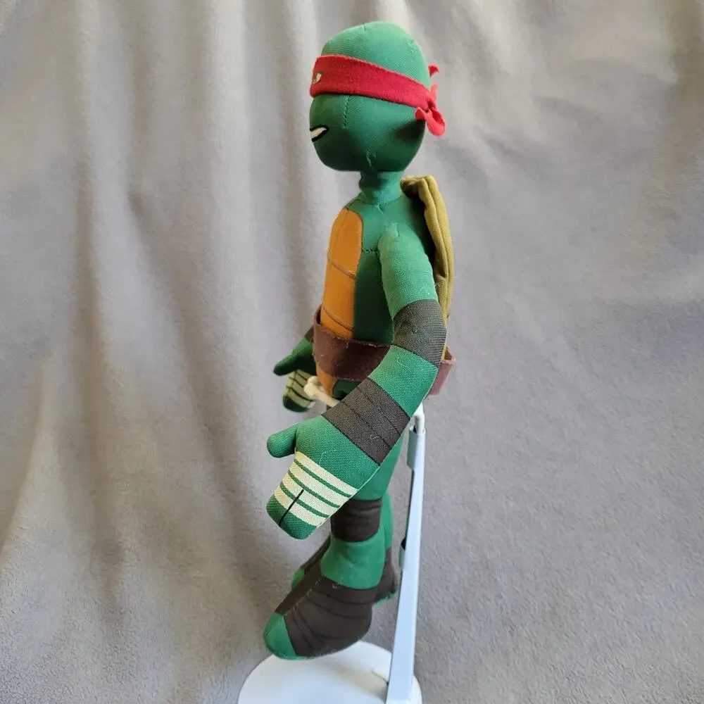 TEENAGE MUTANT NINJA TURTLES Raphael Plush 13" Red Mask TMNT Stuffed Animal - Picture 9 of 10